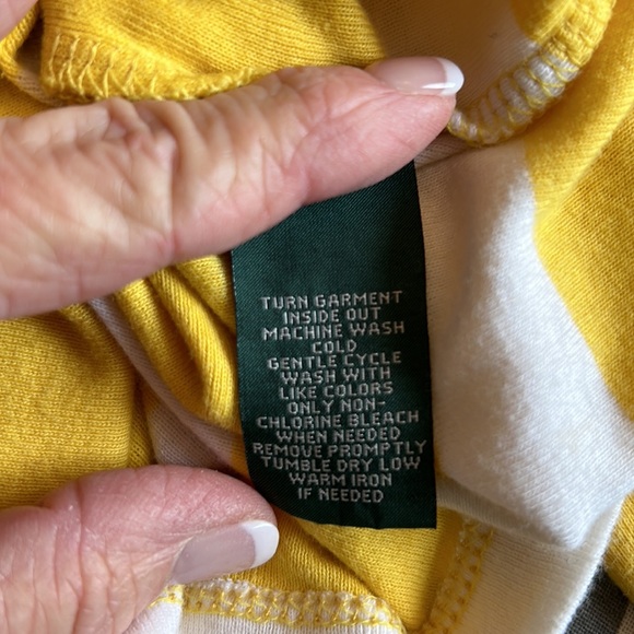 Lauren Ralph Lauren Stripped 3/4 sleeve blouse sz M - Picture 8 of 10